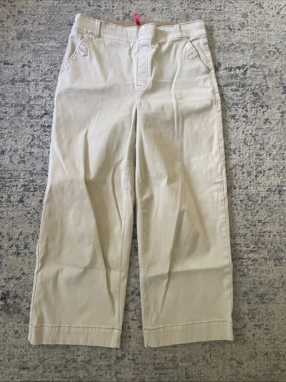 SPANX Twill Wide Leg Crop Pants - Picture 2 of 4